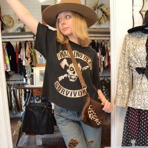 Walking Dead Upcycled Cropped Tee